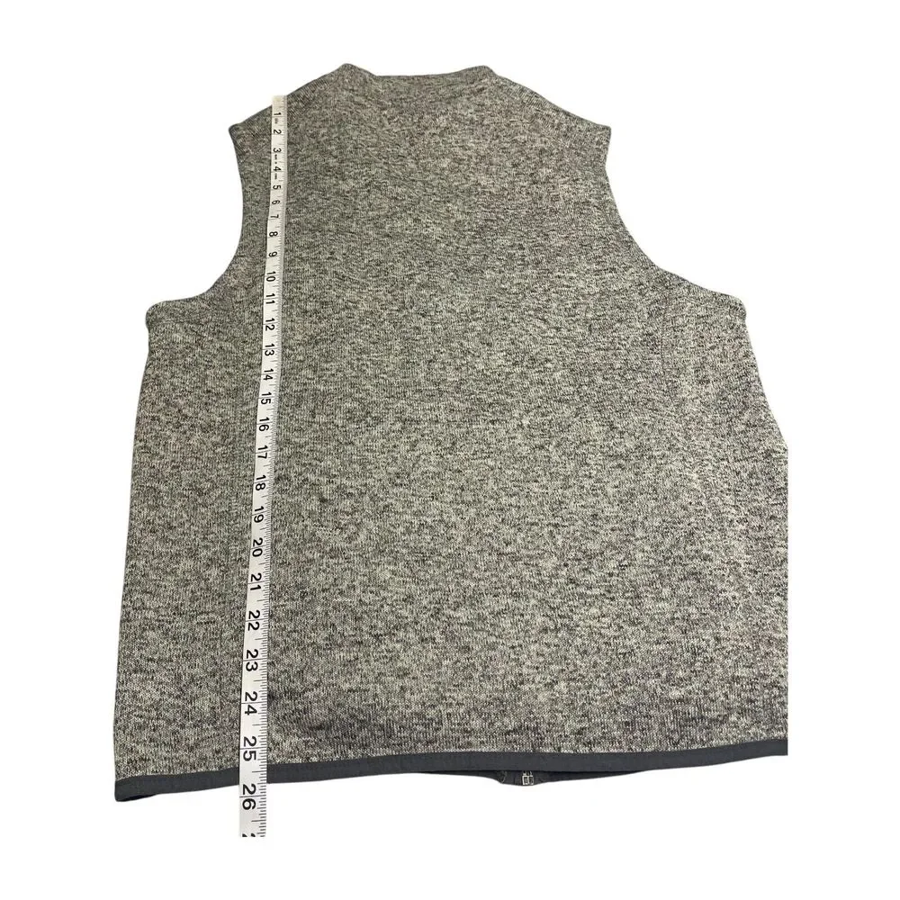 Beverly Hills Polo Club Vest Men's Large Heather Gray Pockets Mock Neck Full Zip - Picture 6 of 6
